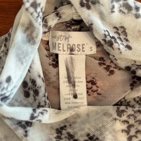 West Of Melrose Snake Me On Long Sleeve Mesh Top Tee - Picture 7 of 7